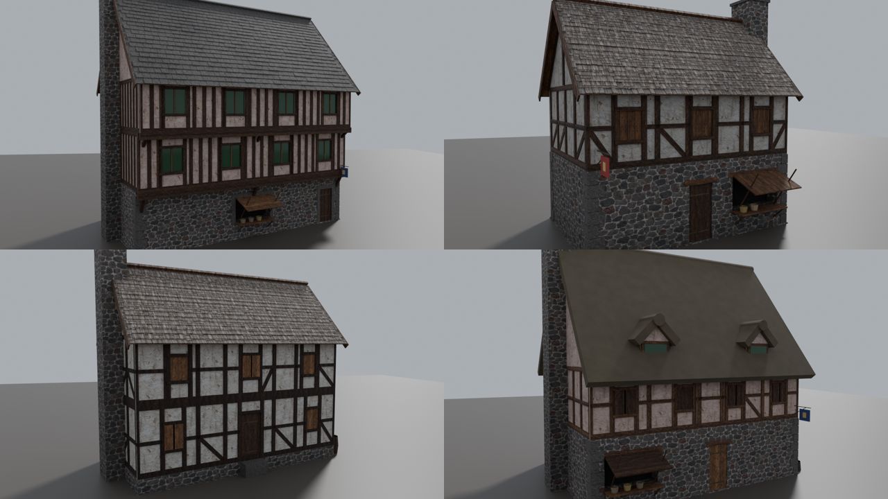 A render of the common ward with houses in place