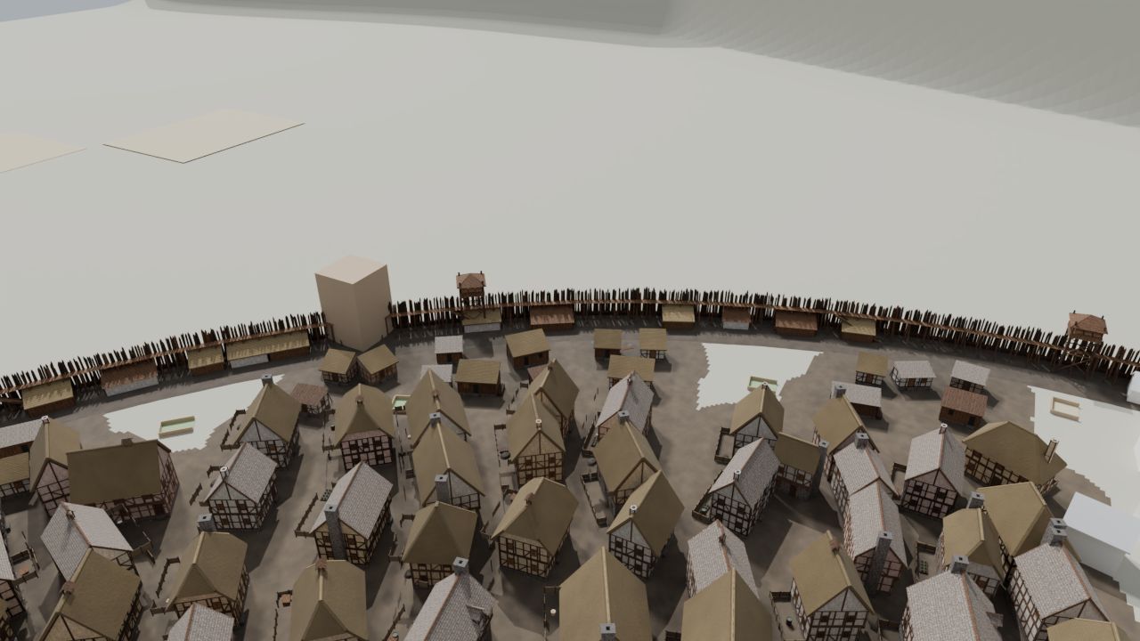 A render of the palisade wall